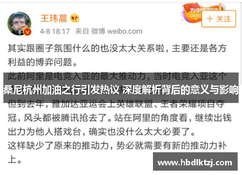 桑尼杭州加油之行引发热议 深度解析背后的意义与影响 桑尼杭州加油之行引发热议 深度解析背后的意义与影响